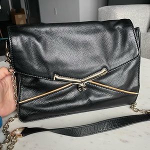 Botkier black leather convertible crossbody bag